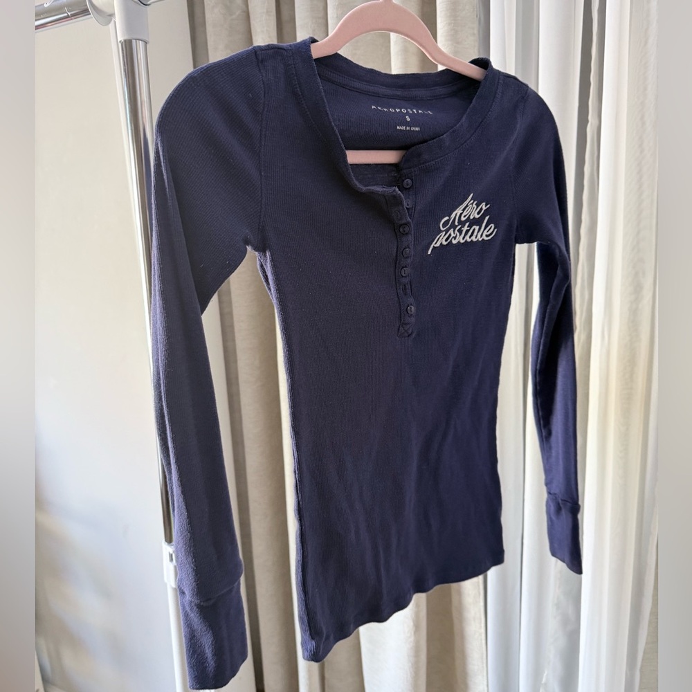 Aeropostale Dark Blue Long Sleeve Tee
